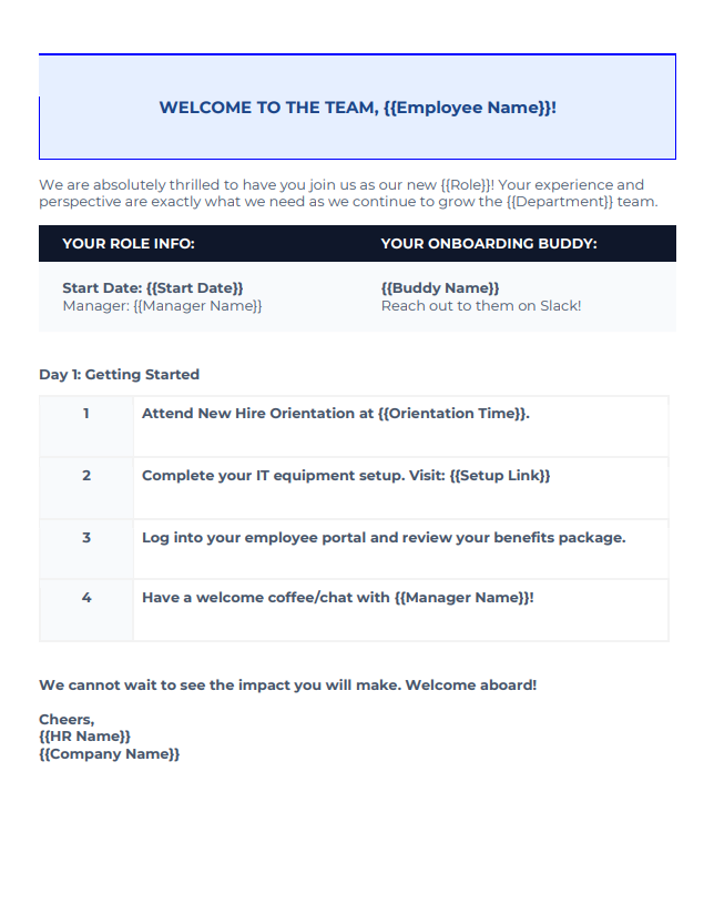 Client Welcome Letter